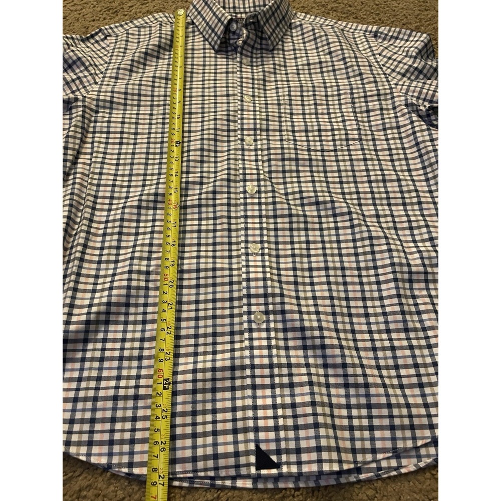 UNTUCKit Long Sleeve Button Up Shirt Men's Pink Blue Plaid Medium JBHS - Picture 5 of 10